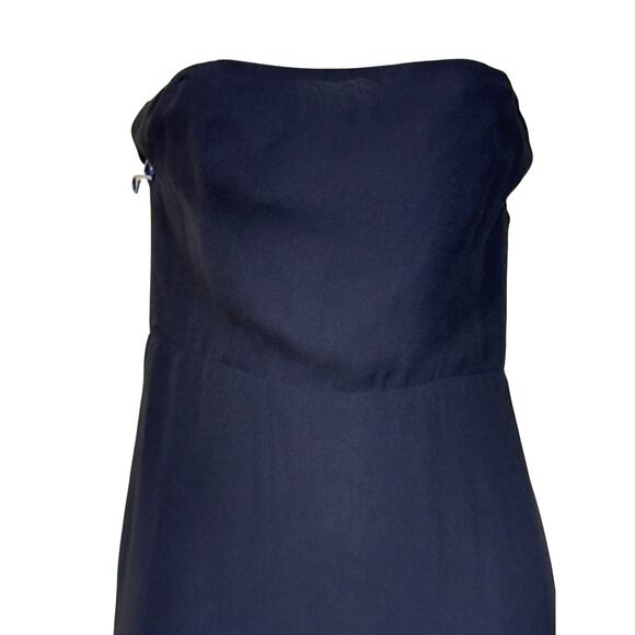 Reformation Igrid Strapless Navy Lined gown Size 4 Maxi - Picture 6 of 15